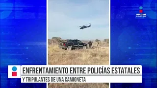 Enfrentamiento entre policías estatales y tripulantes de una camioneta | Rey Suárez