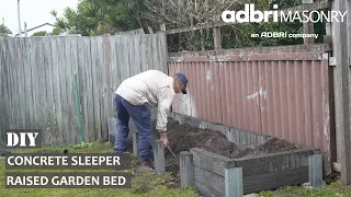 How to DIY Build a Concrete Sleeper Raised Garden Bed