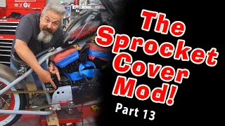 The Sportster Chopper sprocket cover gets modified.