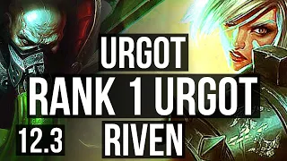 URGOT vs RIVEN (TOP) | Rank 1 Urgot, 10 solo kills | BR Challenger | 12.3