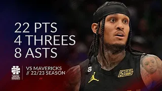 Jordan Clarkson 22 pts 4 threes 8 asts vs Mavericks 22/23 season