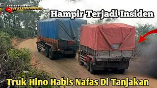 Hampir Terjadi Insiden Truk Hino 235jd Habis Nafas Dan Mundur Di Tanjakan