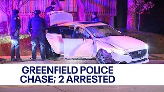 Greenfield police chase; 2 arrested after crash, dashcam released | FOX6 News Milwaukee