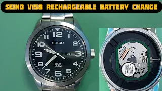 How To Replace SEIKO V158 Solar Rechargeable Battery | SolimBD