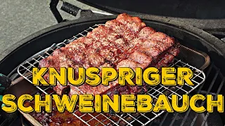 KNUSPRIGER SCHWEINEBAUCH VOM GRILL - Hier kracht es gewaltig!