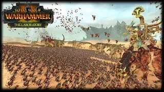 20 CARNOSAURS VS 40,000 SKAVEN! Total War: Warhammer 2 - The Laboratory