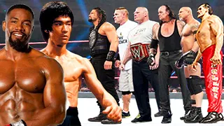 Bruce Lee & Michael Jai White vs Roman Reigns, Brock Lesnar, Cena, Khali, The Undertaker & Goldberg