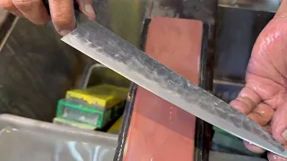 Sharpening Demo for Suehiro New Cerax #800/#320 (CR-1800)