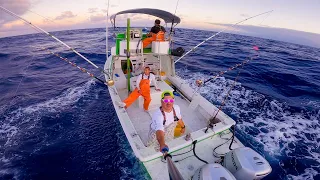 We LIVE BAITED and  DROWNED a GIANT BLUE MARLIN & AHI -  POKE Catch and Cook!