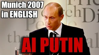AI Translated: Putin's 2007 Munich Security Conference Speech in English, Voiced by Putin Himself