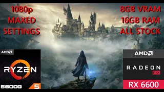 Hogwarts Legacy Benchmark | AMD Ryzen 5 5600G + RX6600 | Maxed Out 1080p Performance Test!