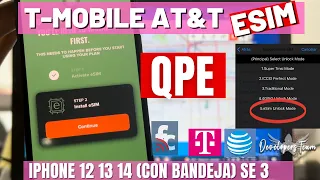 QPE NUEVO METODO LIBERAR iPHONE 12 13 14 SE 3ra | COMO INSTALAR ESIM AT&T T-Mobile | NO SEMI FACTORY