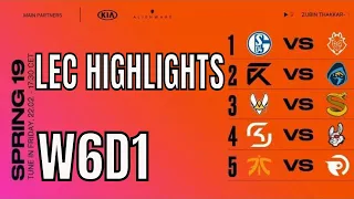 LEC Highlights ALL GAMES Week 6 Day 1 Spring 2019 League of Legends European Championship