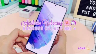 aesthetic 🌼 unboxing samsung s21 plus 🌸 2021