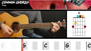 True - Spandau Ballet | GUITAR LESSON | Common Chords