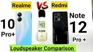 Redmi Note 12 Pro Plus vs Realme 10 Pro+ loudspeaker Comparison which is Best 🔥🔥🔥