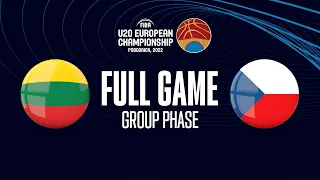 Lithuania v Czech Republic | Full Basketball Game | FIBA U20 European Championship 2022