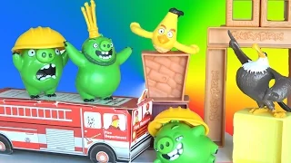 New Angry Birds and Fire truck / McDonalds Happy Meal Toys / Энгри Бердс / Kids channel SanSanychTV