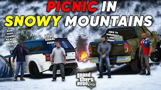 MICHAEL & BOIZ PICNIC IN SNOWY MOUNTAINS⛰❤ RANGE ROVER | GTA 5 | Real Life Mods #469 |