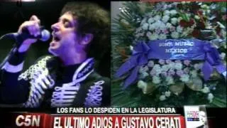 C5N - MURIO GUSTAVO CERATI: EL ULTIMO ADIOS EN LA LEGISLATURA (PARTE 1)