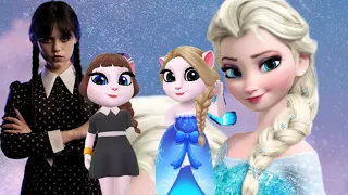 My talking angela 2// Wednessday Addams 🍏 Princess Frozen