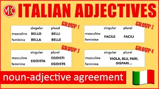 Italian Adjectives - The Ultimate Guide to Noun-Adjective Agreement | Learn Italian Grammar