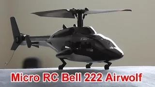 Micro RC Bell 222 Airwolf Helicopter Indoor Flight