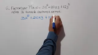 ÁLGEBRA -FACTORIZACIÓN 1 - PREUNIVERSITARIO