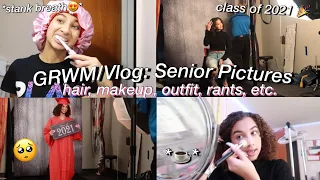 GRWM/Vlog: Senior Pictures '21//hair, makeup, rants, etc. | Alyssa Howard 🦋