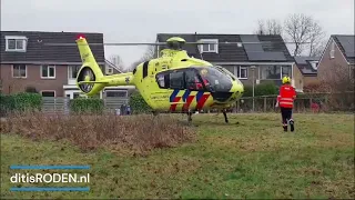 Traumahelikopter landt in Roden 2024