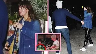 Dakota Johnson Spotted by Paprazzi Celebrating Her 34th Birthday With Chris Martin at a Restaurant