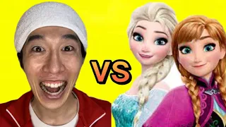 sushi ninja vs Frozen  😂funky video #frozen #comedy #sushininja#disney #アナ雪##sagawa1gou #junya1gou