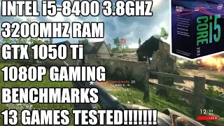 Intel i5 8400 + GTX 1050 Ti - 1080p Gaming Benchmarks - 13 Games Tested