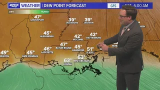 Weather: warmer temperatures, dry air moving in