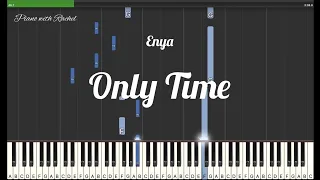 Enya | Only Time | Synthesia Piano Tutorial | By Piano with Rachel