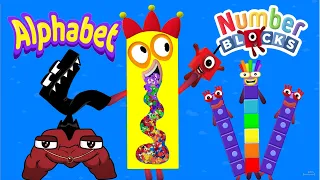 Numberblocks, Alphabet Lore, Colourblocks, Eating Simulation! Puzzle Tetris Game & The floor is Lava