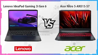 ACER NITRO 5 VS LENOVO IDEAPAD GAMING 3i GEN 6 | BEST BUDGET GAMING LAPTOP