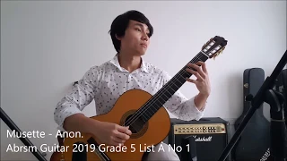 Musette - Anon - Abrsm Guitar 2019 Grade 5 List A No 1
