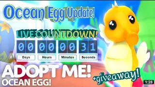 🔴LIVE adopt me OCEAN EGG UPDATE COUNTDOWN! + GIVEAWAY (Roblox)