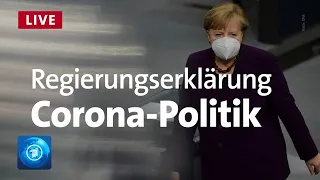 Corona: Merkel-Regierungserklärung im Bundestag