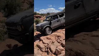 2021 Ford Bronco Test in Moab Utah behind the rocks