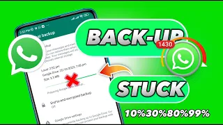 WhatsApp chat backup loading/stuck while uploading to google drive | WhatsApp backup not working