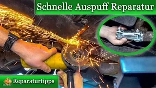 Auspuff abgerissen oder Loch drin? Schnelle Auspuff Reparatur mit Rohrverbinder.