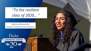 Sabrina Maciariello | Duke Commencement 2020 Student Speaker
