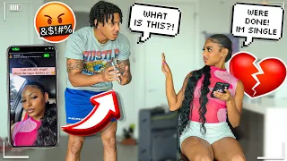 POSTING “I'M SINGLE” ON SOCIAL MEDIA TO SEE MY BOYFRIENDS REACTION!!! *INTENSE*