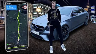 Из Москвы в Питер на Mercedes AMG E63S на 612 сил. Друг без прав купил машину. Сколько стоит шмот