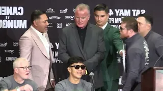 Oscar de la Hoya and Canelo ALMOST FIGHT at Press Conference