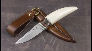 Neck Knife (S90V, mammoth tusk, walrus tusk)