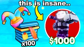 OPENING 100+ JESTER CRATES For Titan Sigma Man! (Toilet Tower Defense April Fools)