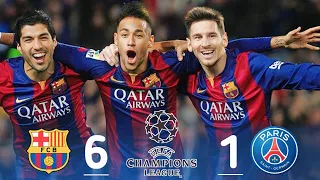 Barcelona 6-1 Paris Germain UCL 2017 Extended Highlights Goals #messi #naymar Mad match 💥